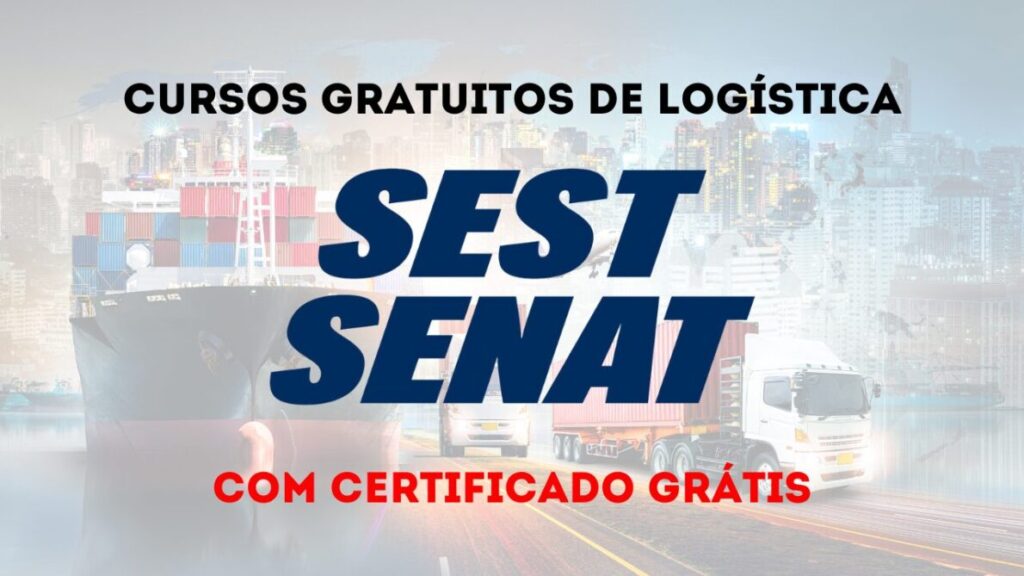 Aproveite os cursos gratuitos sobre logística ofertado pelo SEST SENAT e amplie seus conhecimentos com opções 100% online.