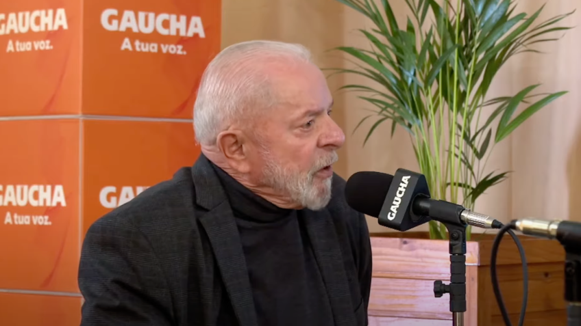 Na imagem, o presidente Lula em entrevista à “Rádio Gaúcha” nesta 6ª feira (16.ago.2024)