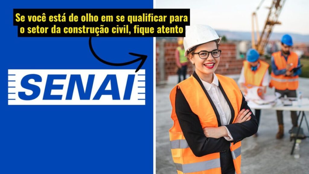 SENAI: Inscrições para cursos gratuitos de instalador hidráulico e construtor de alvenaria são prorrogadas até dia 4