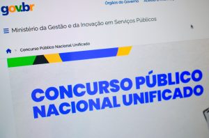 Interface do site do Concurso Público Nacional Unificado