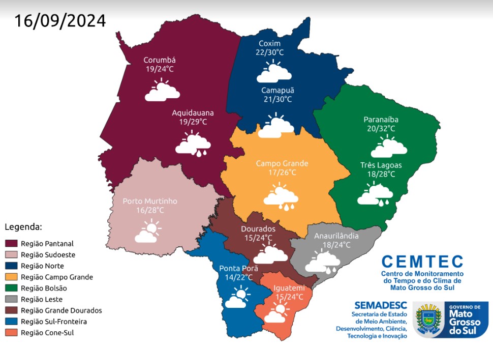 Calorão e baixa umidade do ar voltam a deixar MS com clima de deserto nos próximos dias – Agência de Noticias do Governo de Mato Grosso do Sul