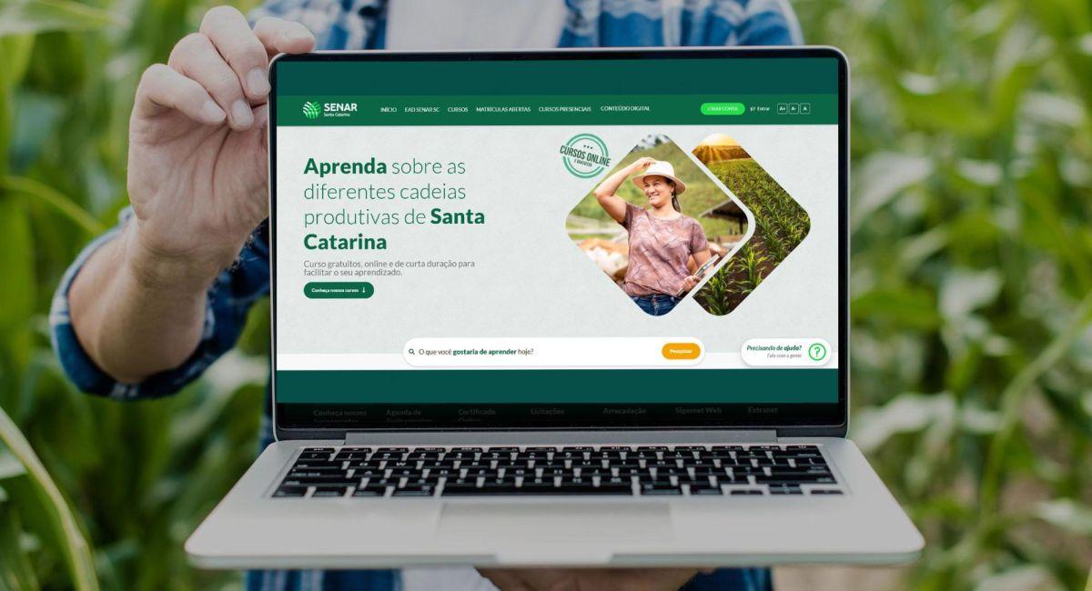Senar/SC lança portal de educação a distância com cursos gratuitos para produtores rurais