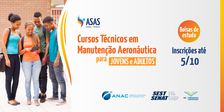 Encerram, neste sábado (5/10), as inscrições para os cursos gratuitos em manutenção aeronáutica — Agência Nacional de Aviação Civil (Anac)