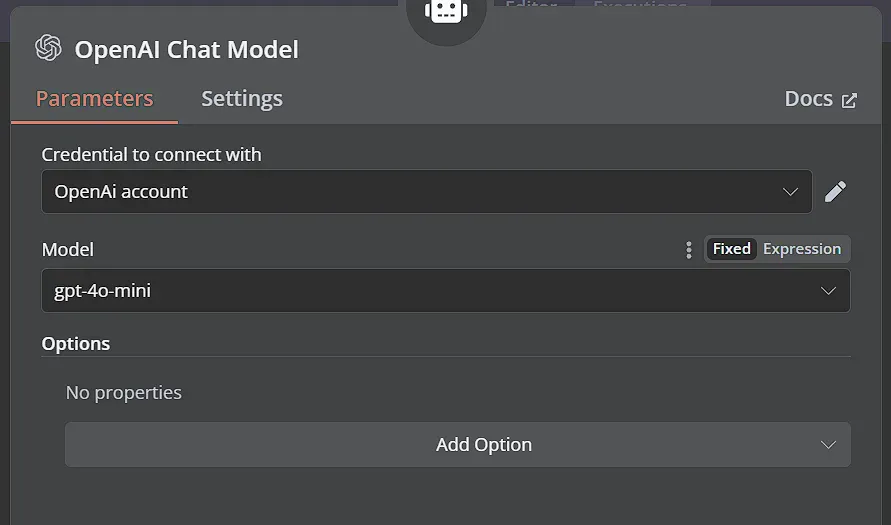 Build a Custom Knowledge RAG Chatbot using n8n – n8n Blog 11 Set up OpenAI GPT-4o-mini as the main chat model