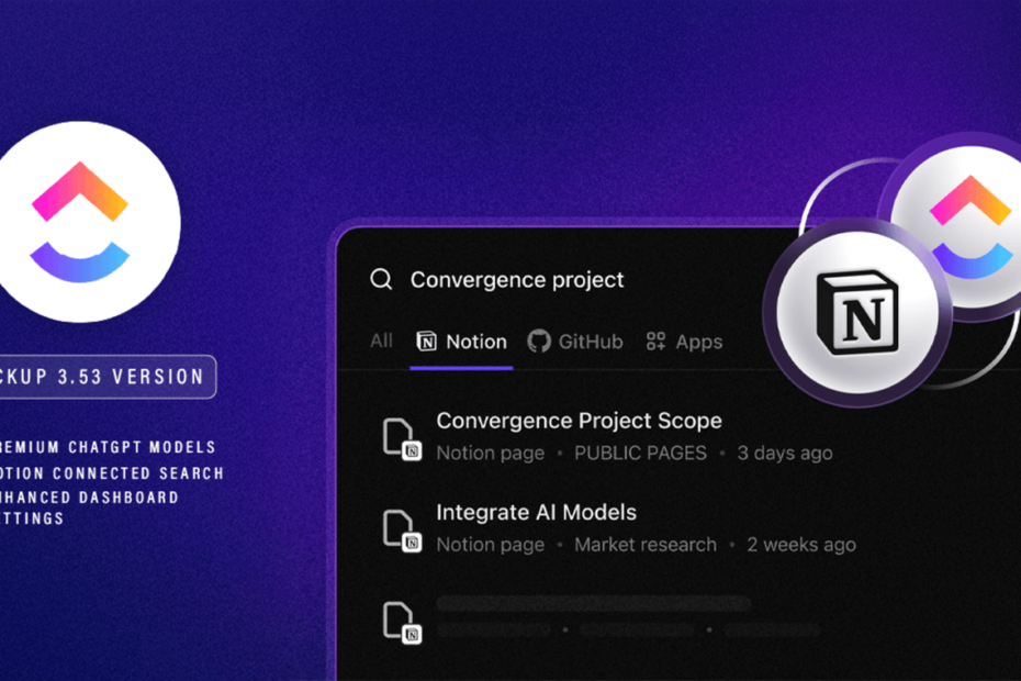 Novidades do ClickUp 3.53: Novos Modelos Premium ChatGPT, Integração Aprimorada com Notion e Muito Mais!