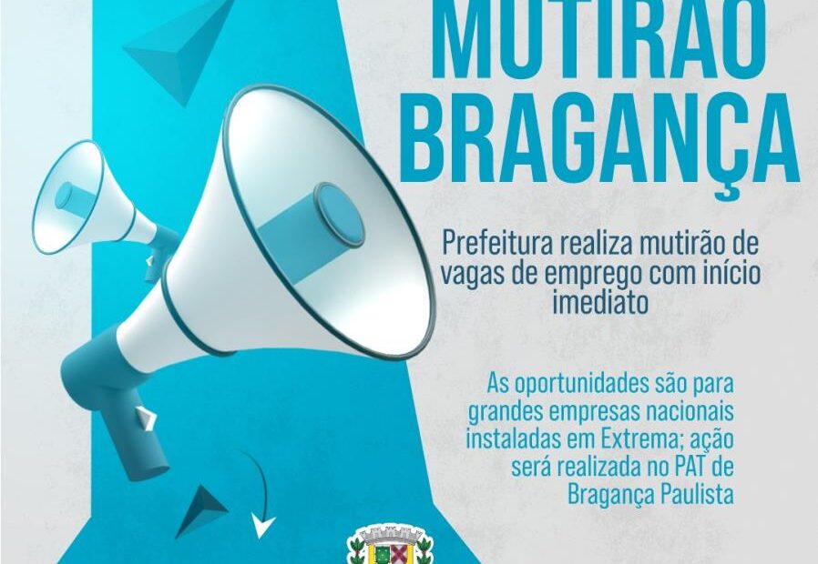 Prefeitura realiza mutirão de vagas de emprego com início imediato