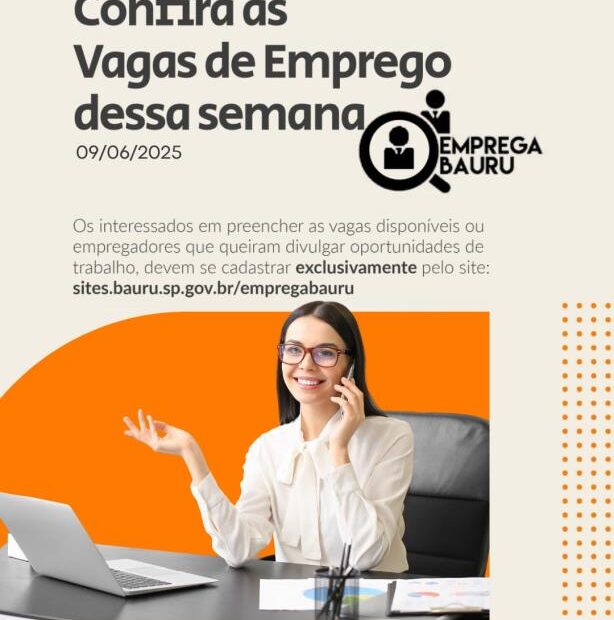 Emprega Bauru: vagas da semana