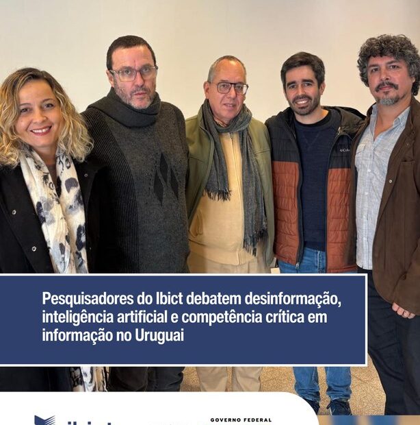 Pesquisadores do Ibict debatem desinformação, inteligência artificial e competência crítica em informação no Uruguai