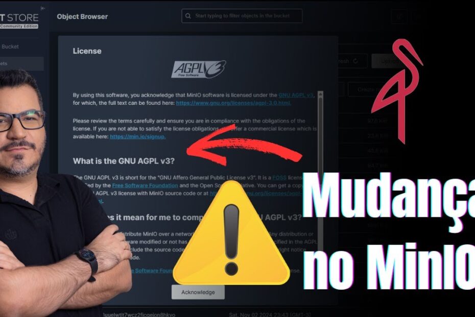 Tudo sobre a mudança de Licença do Minio