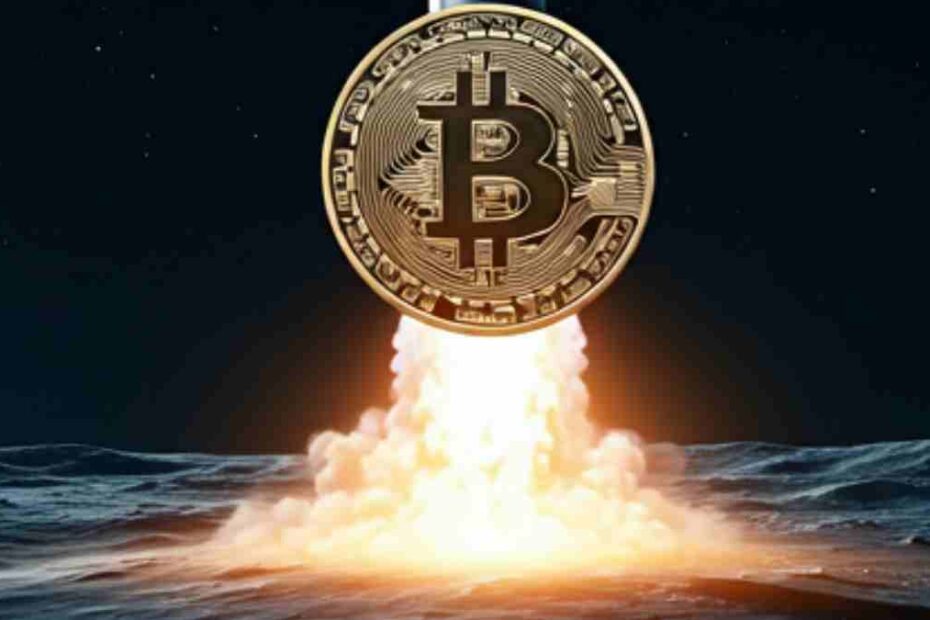Bitcoin (BTC) em alta, indo para lua; criptomoeda dispara