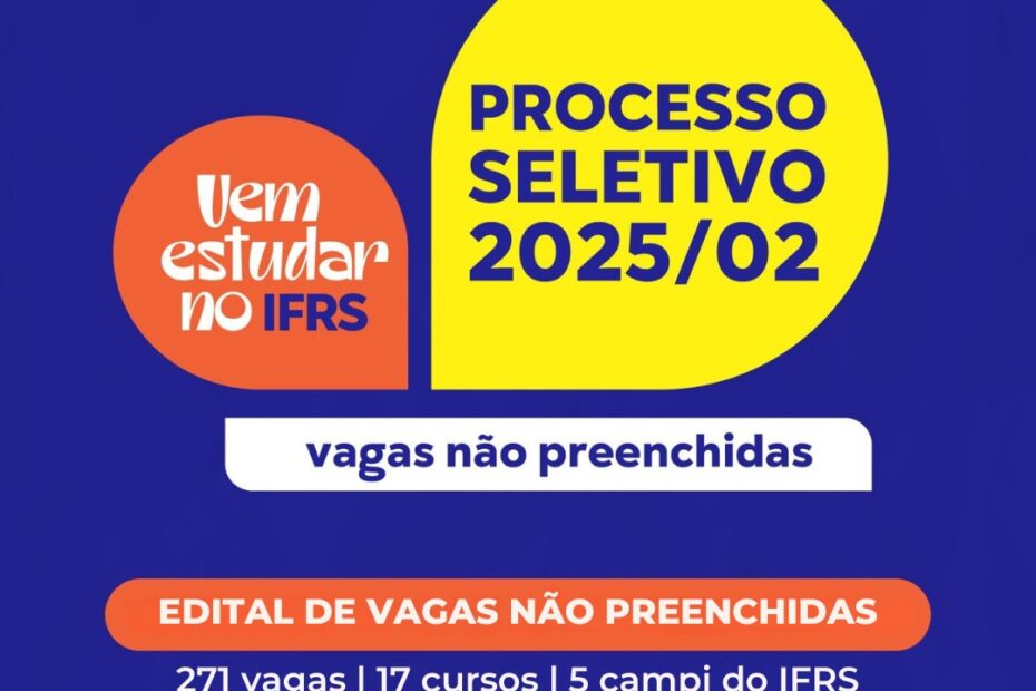 Cursos técnicos e superiores gratuitos do IFRS ofertam vagas não preenchidas