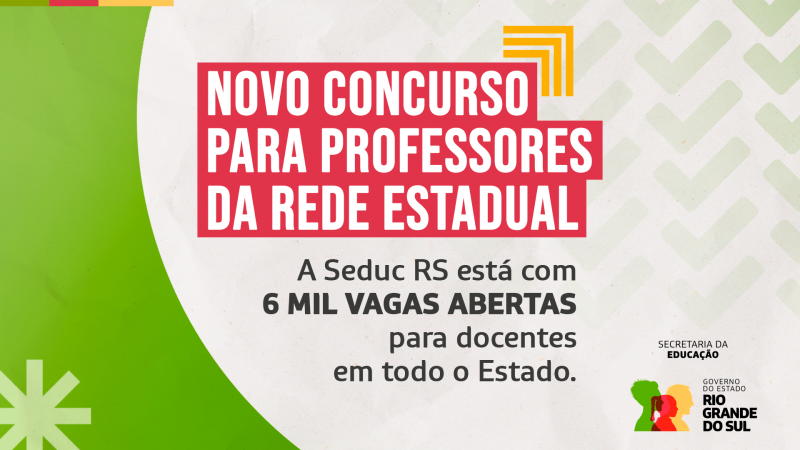 Governo abre concurso com 6 mil vagas para professores e retoma promoções na Rede Estadual