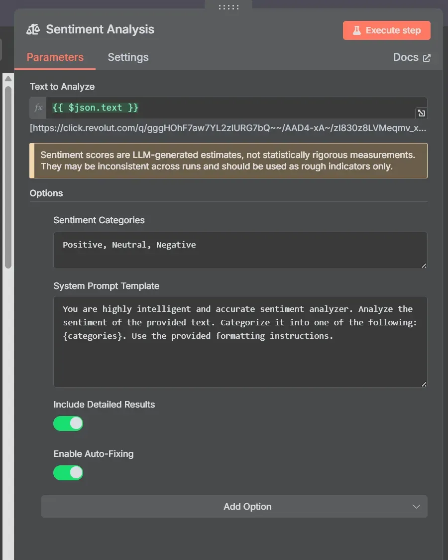 What Is AI Sentiment Analysis and How to Build It with n8n? – n8n Blog 4 Screenshot 2025 06 26 094758.webp