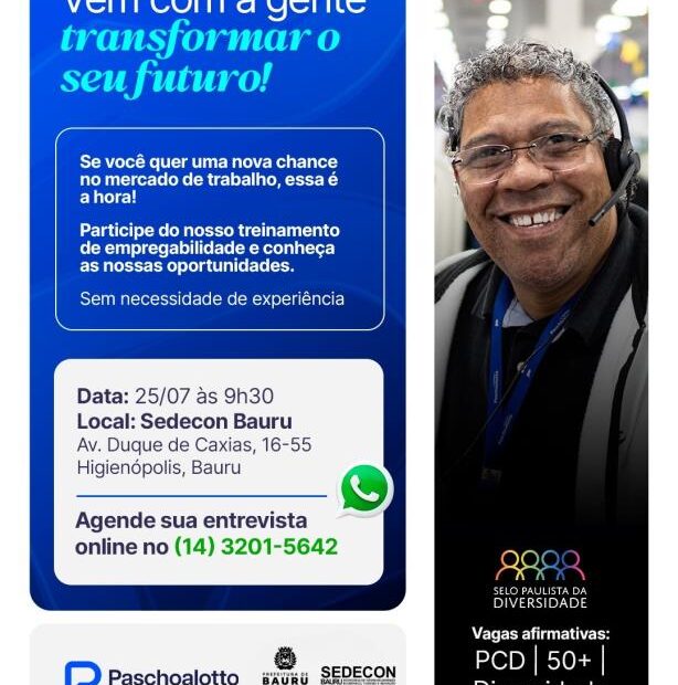 Sedecon participa de processo seletivo para vagas de emprego na empresa Paschoalotto