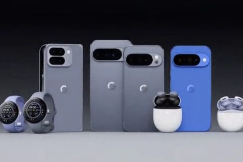 Modelos da linha Pixel 10 e acessórios