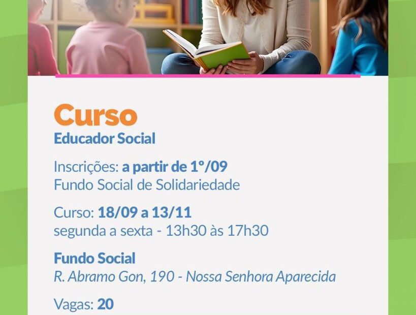 Fundo Social de Araçatuba abre inscrições para 36 vagas em cursos gratuitos