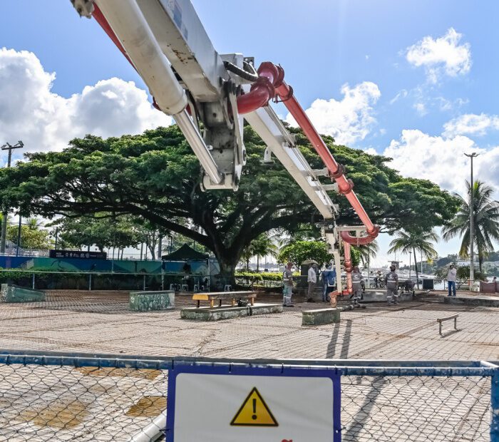 Visita Técnica às Obras da Pista de Skate da Praça dos Namorados - Fase de Concretagem