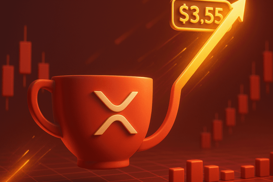 XRP forma padrão Cup & Handle e mira US$ 3,55 em rali explosivo