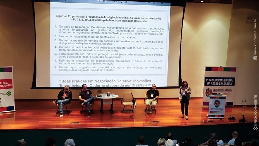 Bancários participam da I Conferência Nacional por IA com Direitos Sociais | Notícias