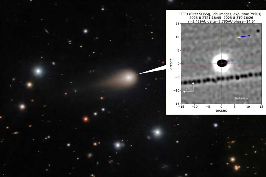 Visitante interestelar lança jato de gelo e poeira em direção ao Sol