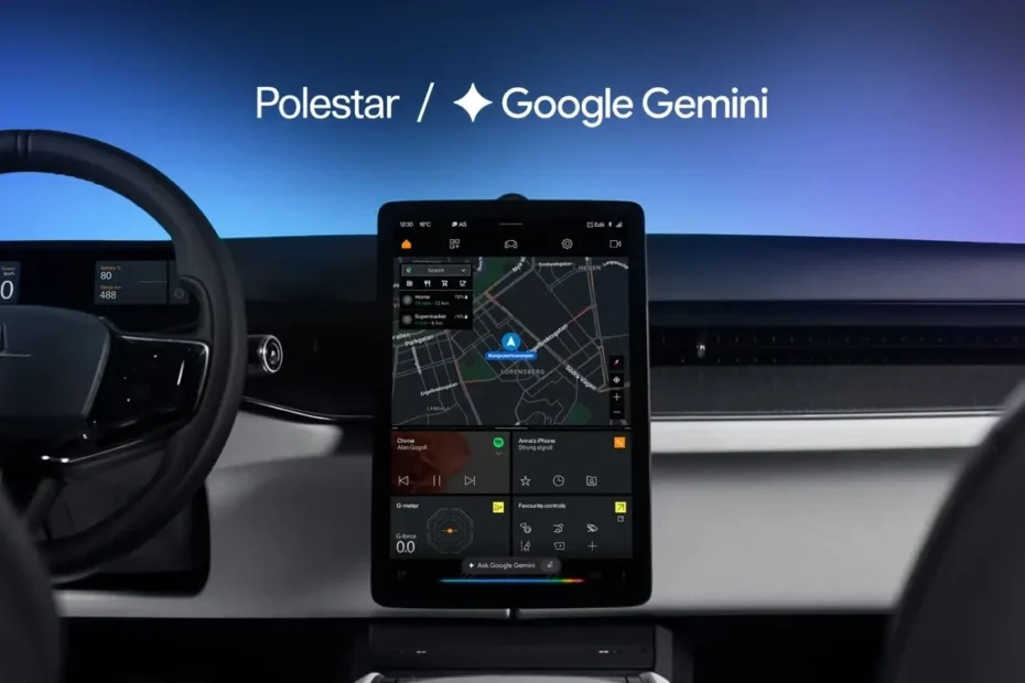 Google Gemini chega à Polestar: nova IA automotiva