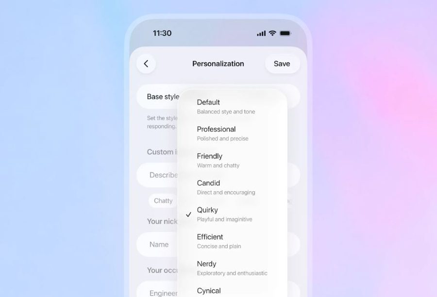 Nova versão do ChatGPT com tons personalizáveis ​​- TIME
