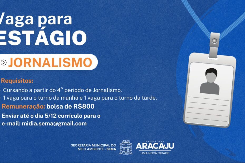 Secretaria do Meio Ambiente abre vagas de estágio para estudantes de jornalismo