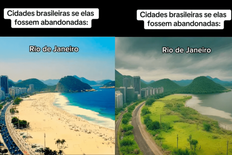 Recentemente, vídeos mostrando como seriam algumas cidades brasileiras abandonadas ganharam as telas do Tik Tok. Com o uso da Inteligência Artificial (IA), as paisagens passaram a ter contornos sombrios