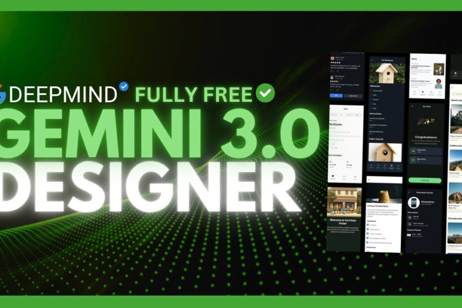 Crie Websites e Apps Incríveis em Minutos com Gemini 3.0 Designer - Totalmente Grátis!