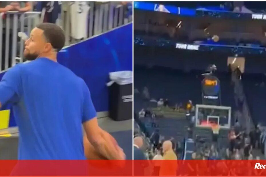 Parece inteligência artificial, mas não é: o estrondoso lançamento de Curry às portas do balneário - Vídeos