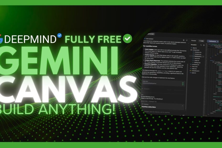 Gemini Canvas: O Incrível Agente de Programação Gratuito Que Pode Criar Qualquer Coisa!