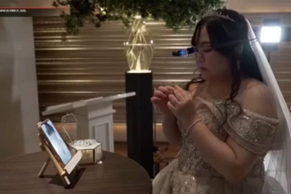 Japonesa se casa com noivo criado por ela com inteligência artificial