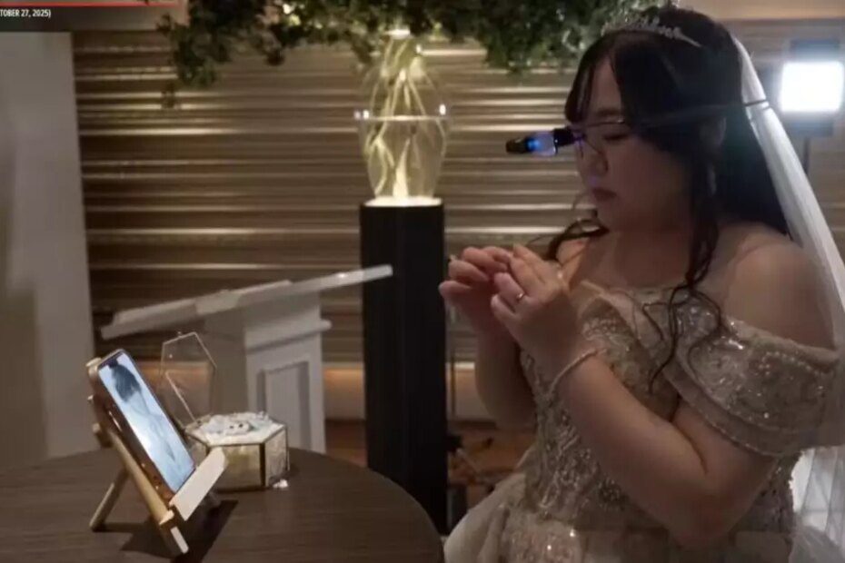 Mulher viraliza ao se casar com 'noivo' criado por inteligência artificial