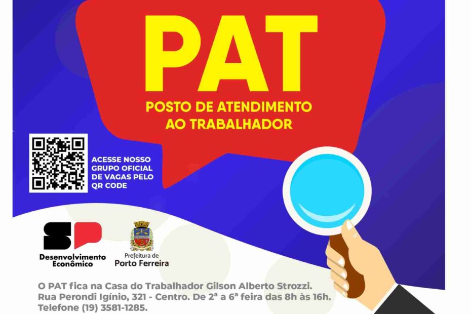 Ofertas de emprego: PAT de Porto Ferreira está com várias vagas nesta segunda-feira (29/12)