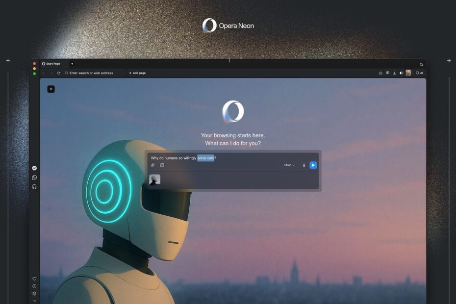Opera Neon com IA agêntica, Gemini e Veo 3 já está disponível para usuários