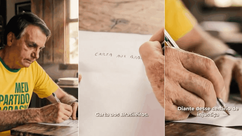 Na carta, Bolsonaro diz enfrentar um “cenário de injustiças” e reafirma a decisão de indicar Flávio como candidato à Presidência em 2026, dizendo se tratar de uma decisão “consciente e legítima”