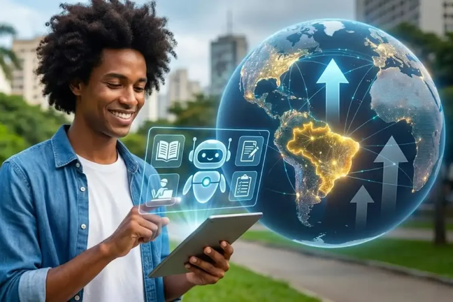 Brasil supera média global no uso de IA em chatbots