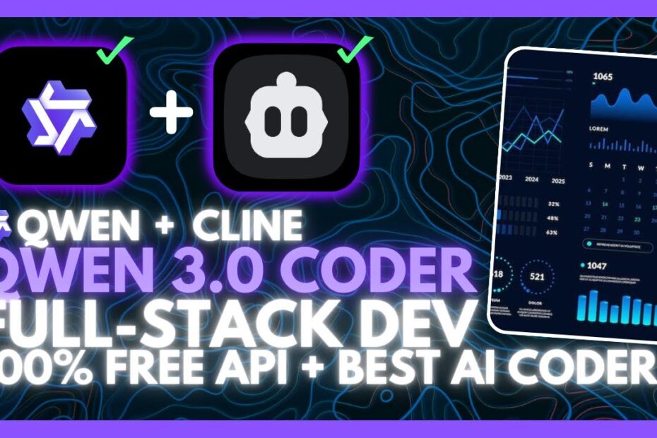 Crie Aplicativos Full-stack Sem Codificar: Descubra o Novo Qwen 3 Coder - Inteligência Artificial 100% Grátis com API!