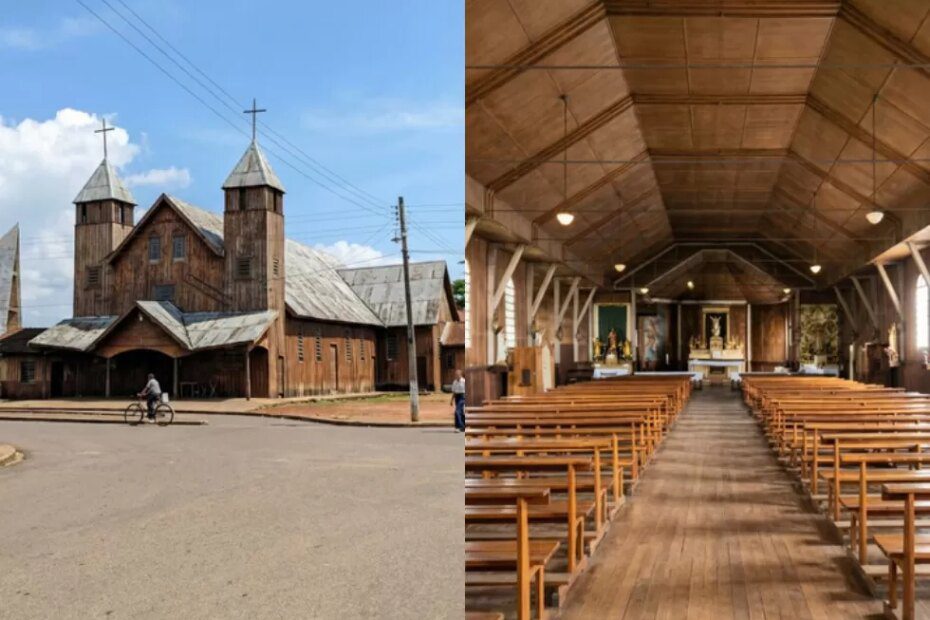 Vídeo em IA propõe passeio pela antiga Catedral de Maringá e chama atenção pela fidelidade histórica