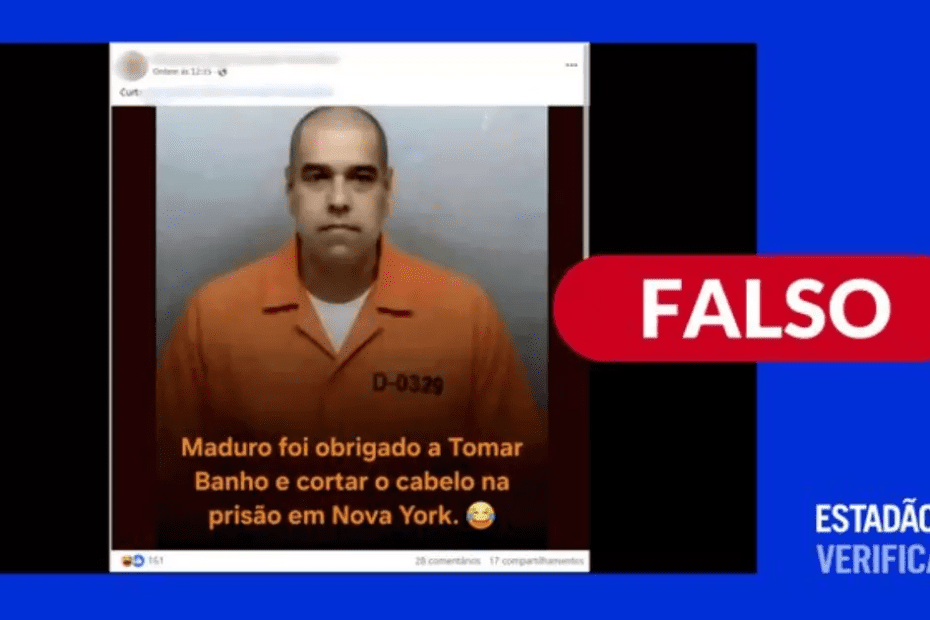 Foto de Maduro com cabelo e bigode raspados foi criada com IA