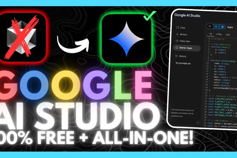 Google AI Studio Atualização 2023: Plataforma Completa e Gratuita - Códigos de IA, Geração de Vídeos e Construção de Apps!