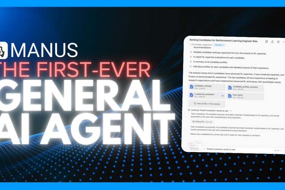 Manus AI: O Primeiro Agente de IA Geral – Como Automatizar Sua Vida Hoje!