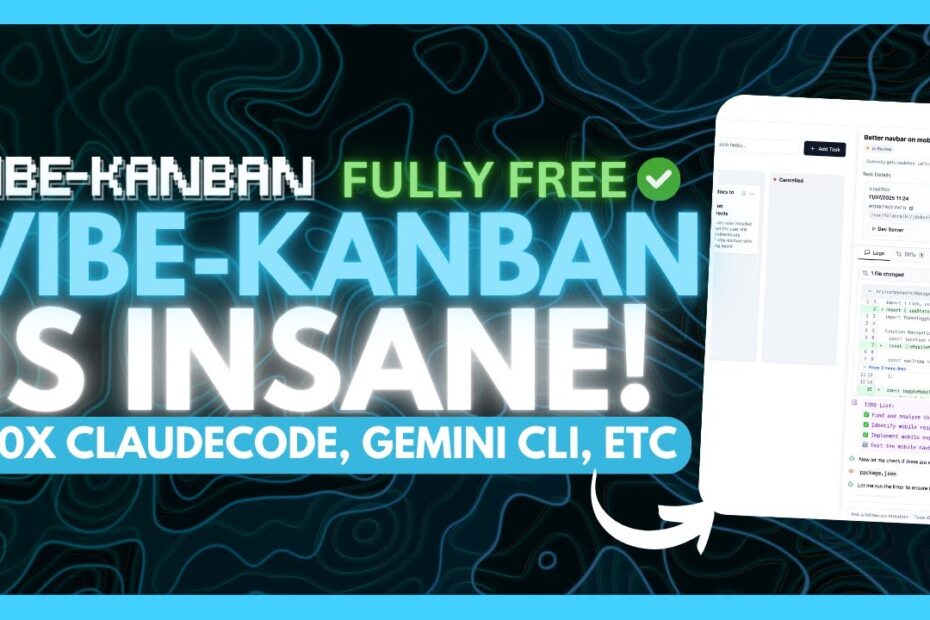 Vibe-Kanban: Aumente sua Produtividade em Código com Claude Code, Gemini CLI e Qualquer IA Codificadora – 100x Mais Eficiente!