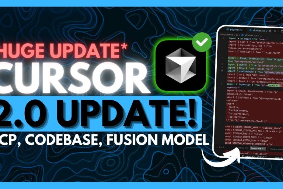 Atualizações do Cursor: Editor de Código Aprimorado para MCP Servers, Compreensão de Código e Modelo Fusion