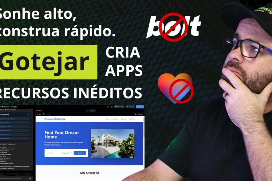 Comparativo de Gotejar: Crie Apps com Precisão – Melhor que Bolt e Lovable?
