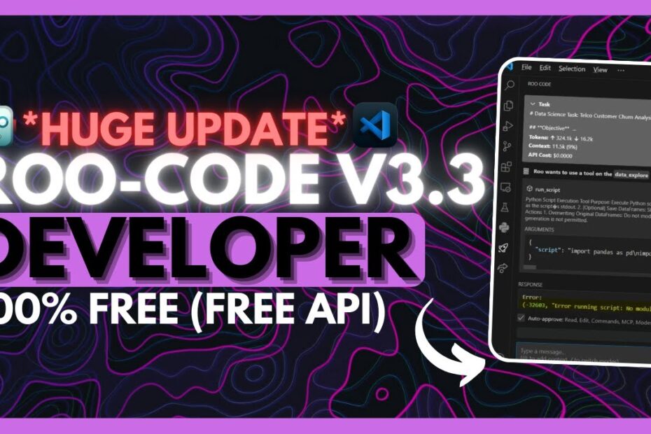 RooCode v3.3: Atualização Gratuita do Agente Autônomo de Codificação com API, Checkpoints e Markdown