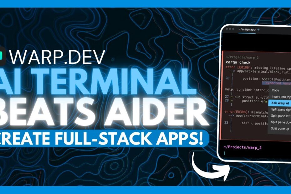 Warp AI Terminal: O Agente de Codificação Gratuito que Supera Cursor, V0 e Bolt para Criar Aplicativos Full-Stack!