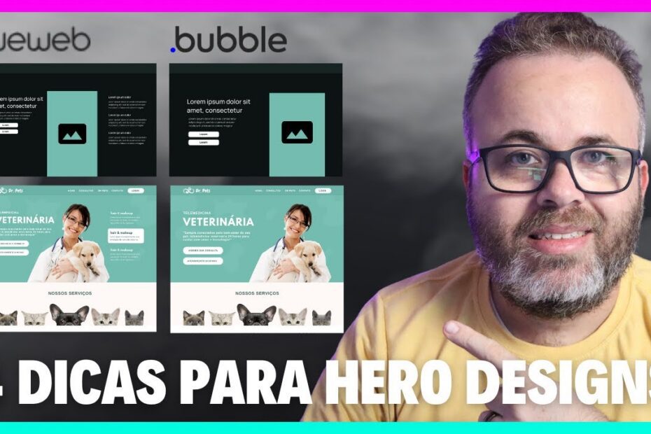 4 Dicas Essenciais para Criar um Cabeçalho Atraente e Profissional na Landpage do Seu App (WeWeb e Bubble)