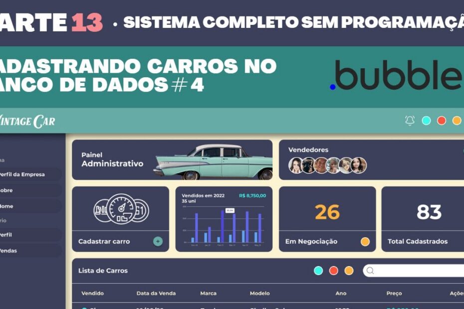 Bubble.io: Como Cadastrar Carros em um Sistema ERP Completo - Parte 13 #NoCode
