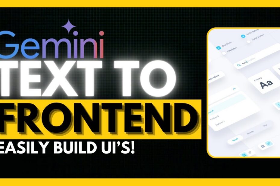 Gemini UI to Code: Ferramenta Open Source de IA para Geração de Frontend e Design de Interface
